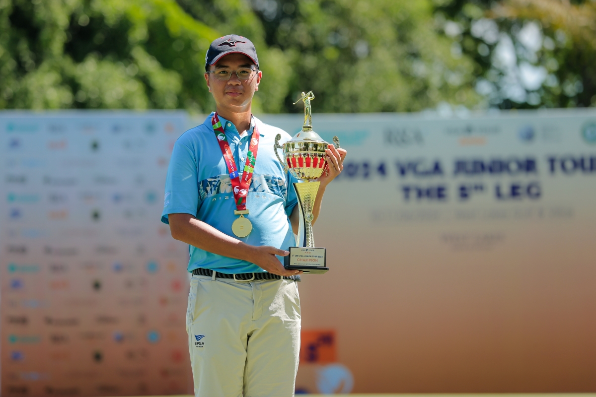 VĐV Lê Minh Nghĩa - Nhà vô địch của chặng 5 VGA Junior Tour 2024