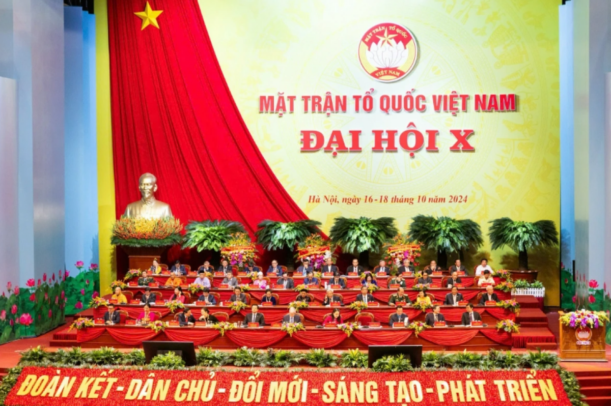 Quang cảnh phiên bế mạc Đại hội đại biểu toàn quốc MTTQ Việt Nam khóa X, nhiệm kỳ 2024 - 2029