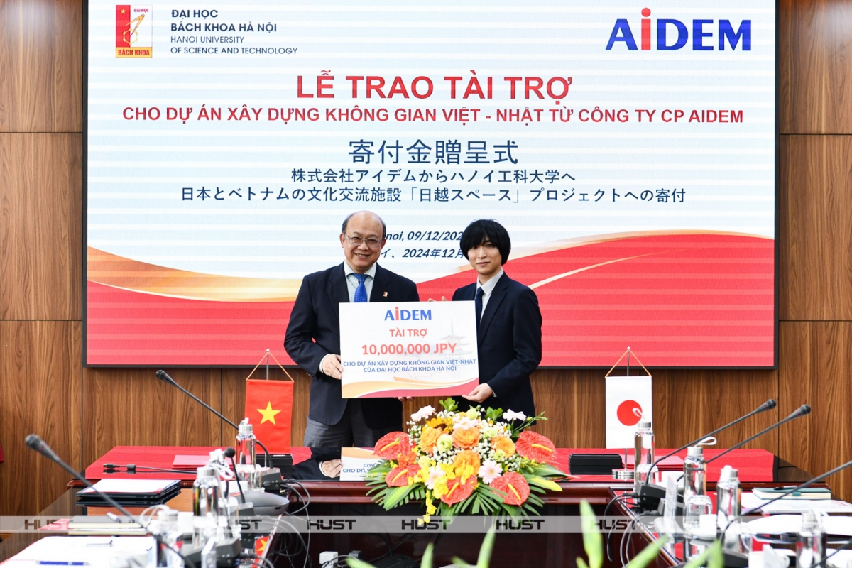 AIDEM tài trợ 10.000.000 Yên để xây dựng Không gian Việt – Nhật tại Bách khoa Hà Nội