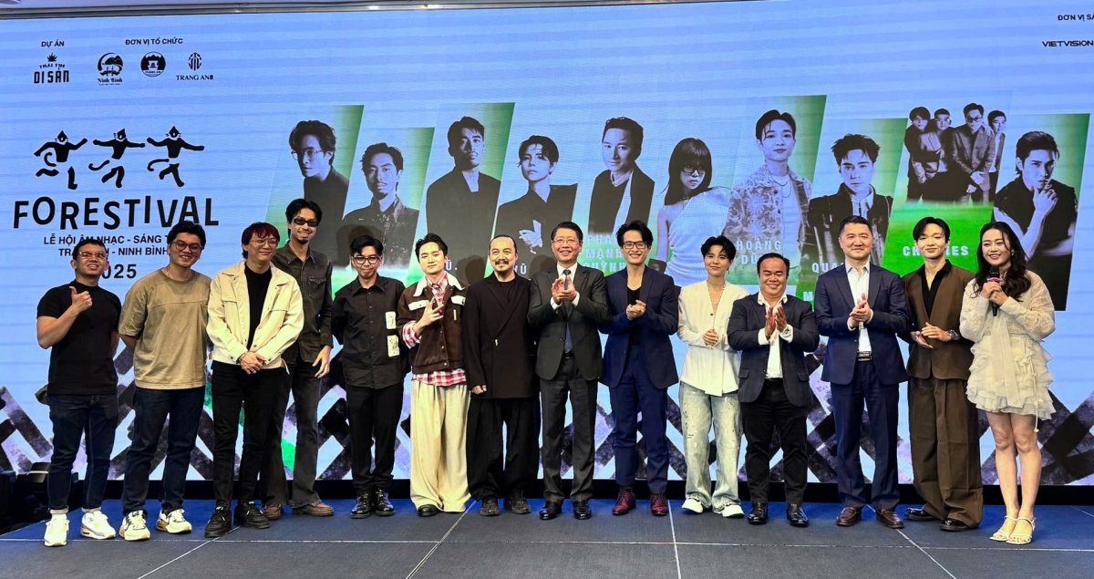 Các ca sĩ, nghệ sĩ tham gia dự án “Trái tim di sản” và Lễ hội âm nhạc – sáng tạo “Forestival” 2025.