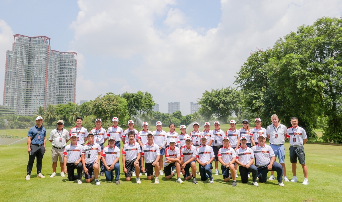 Đội tuyển golf quốc gia trong đợt tập trung chính thức tháng 8/2024 (ảnh: VGA)