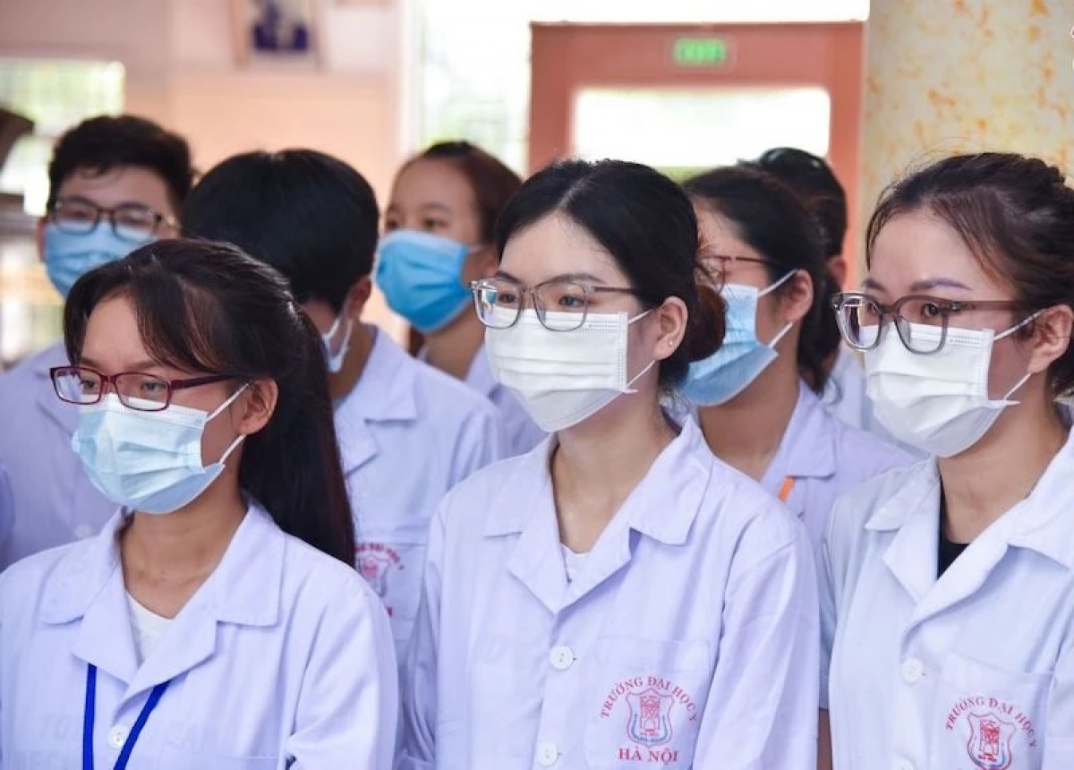 Sinh viên Trường ĐH Y Hà Nội. Ảnh: HMU