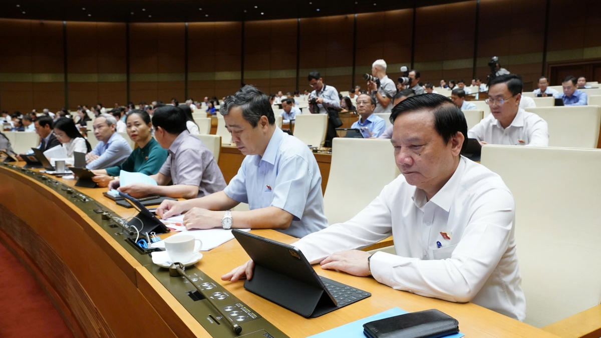 Sáng 06/05 Thảo luận về Luật Nhà giáo. Ảnh: quochoi.vn
