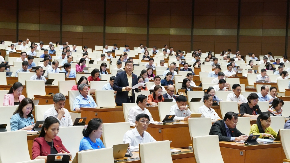 Sáng 7/5, Quốc hội thảo luận về Luật Việc làm (sửa đổi). Ảnh: quochoi.vn