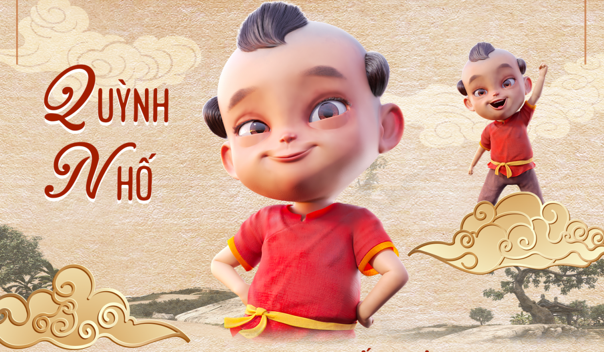 Tạo hình nhân vật trạng quỳnh nhí trong phim hoạt hình Trạng Quỳnh nhí "truyền thuyết kim ngưu". Ảnh ĐPCC