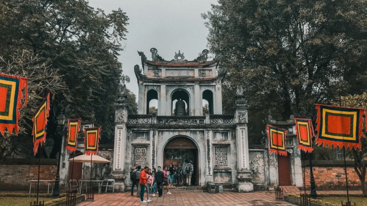 Ngày nay tại Văn Miếu Quốc Tử Giám Hà Nội còn lưu nhiều dấu tích của Tế tửu Vũ Miên. Ảnh: Báo Tuổi trẻ thủ đô