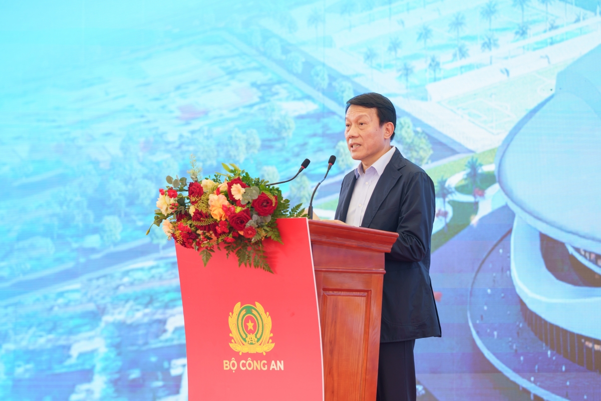 Đại tướng Lương Tam Quang phát biểu tại lễ khởi công (ảnh: BTC)