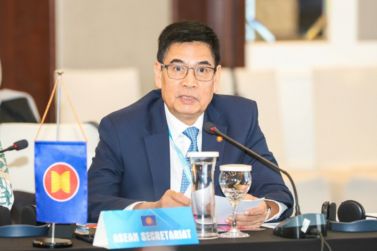 Ông Saw Lwin, Phó Tổng Thư ký ASEAN, đánh giá "kết quả hợp tác ASEAN-Nhật Bản vượt xa kỳ vọng ban đầu". Ảnh: Bùi Lượng.