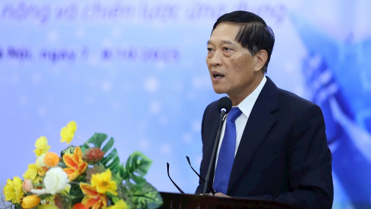 TS Trần Văn Tùng - Chủ tịch Hội Thông tin KH&amp;CN Việt Nam phát biểu tại khóa tập huấn. Ảnh: BTC