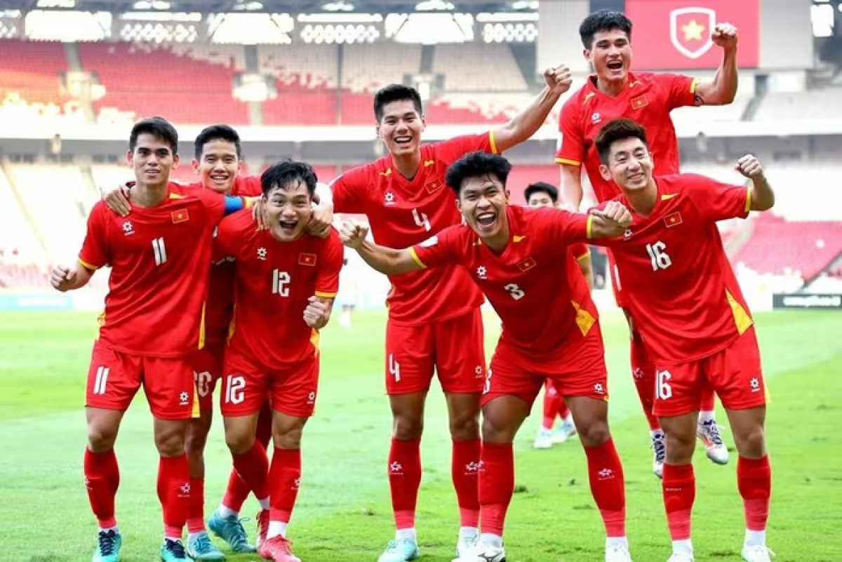 U22 Việt Nam có chiến thắng đầu tiên tại Giải giao hữu quốc tế ở Trung Quốc. Ảnh VFF. 