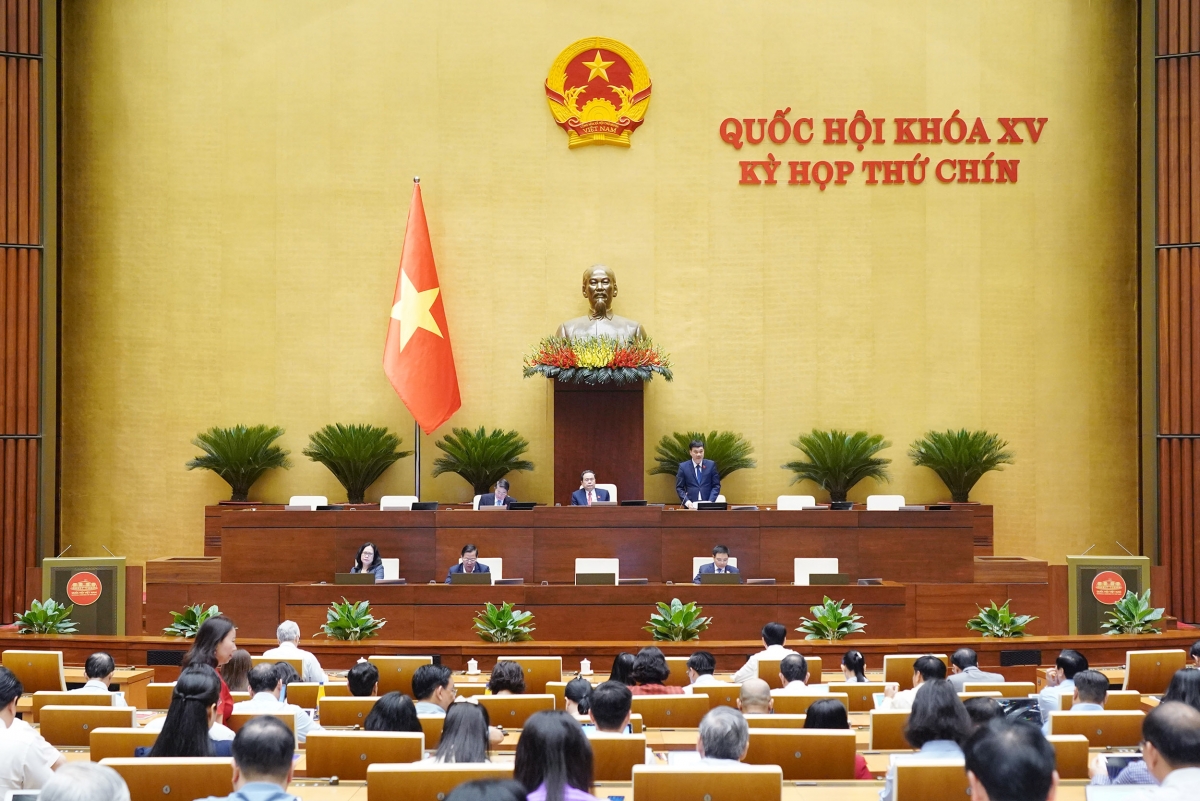 Quốc Hội khóa XV - Kỳ họp thứ chín. Ảnh: Báo Chính phủ