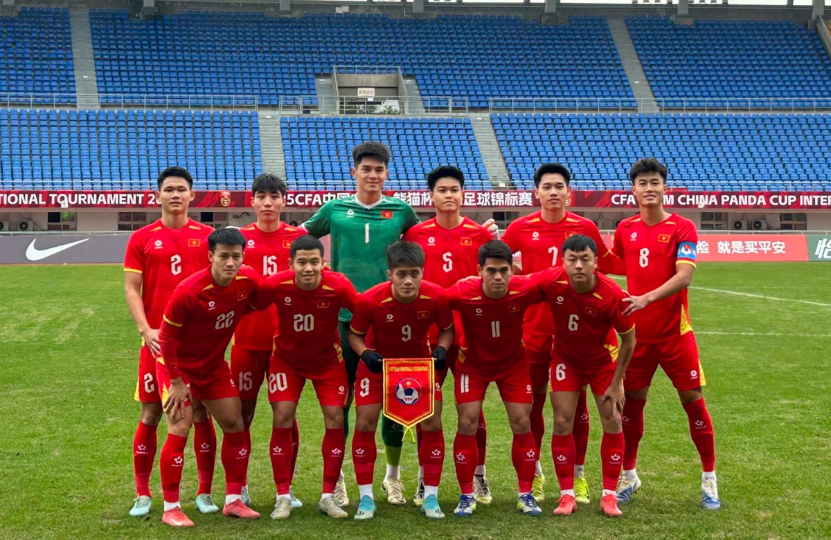 Đội hình ra sân của U22 Việt Nam (Ảnh VFF)
