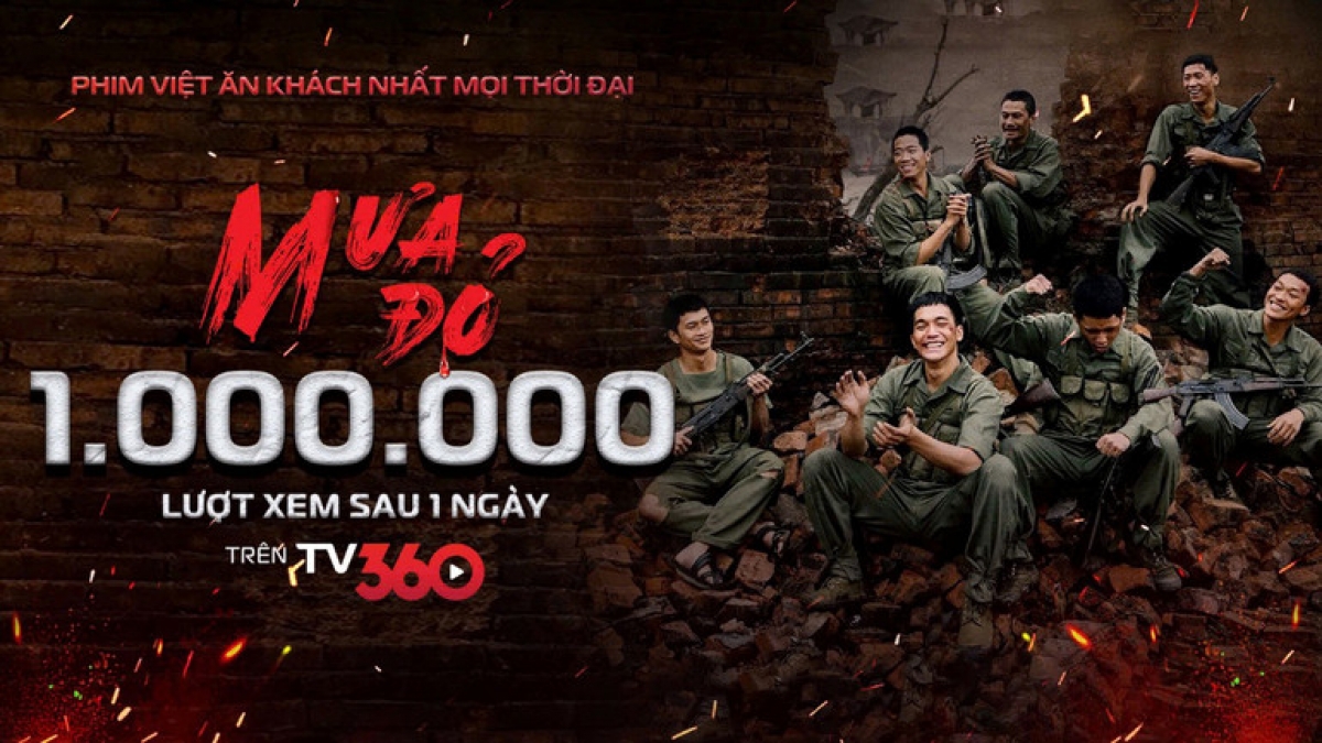 “Mưa đỏ” cán mốc 1 triệu lượt xem sau 24 giờ phát miễn phí trên TV360