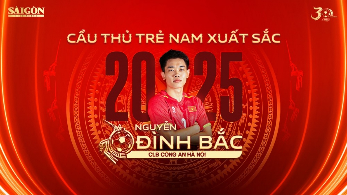 Đình Bắc không thể tham dự Gala Quả bóng Vàng Việt Nam 2025, do đang trong chuyến tập huấn tại Qatar cùng U23 Việt Nam. Ảnh: VFF.