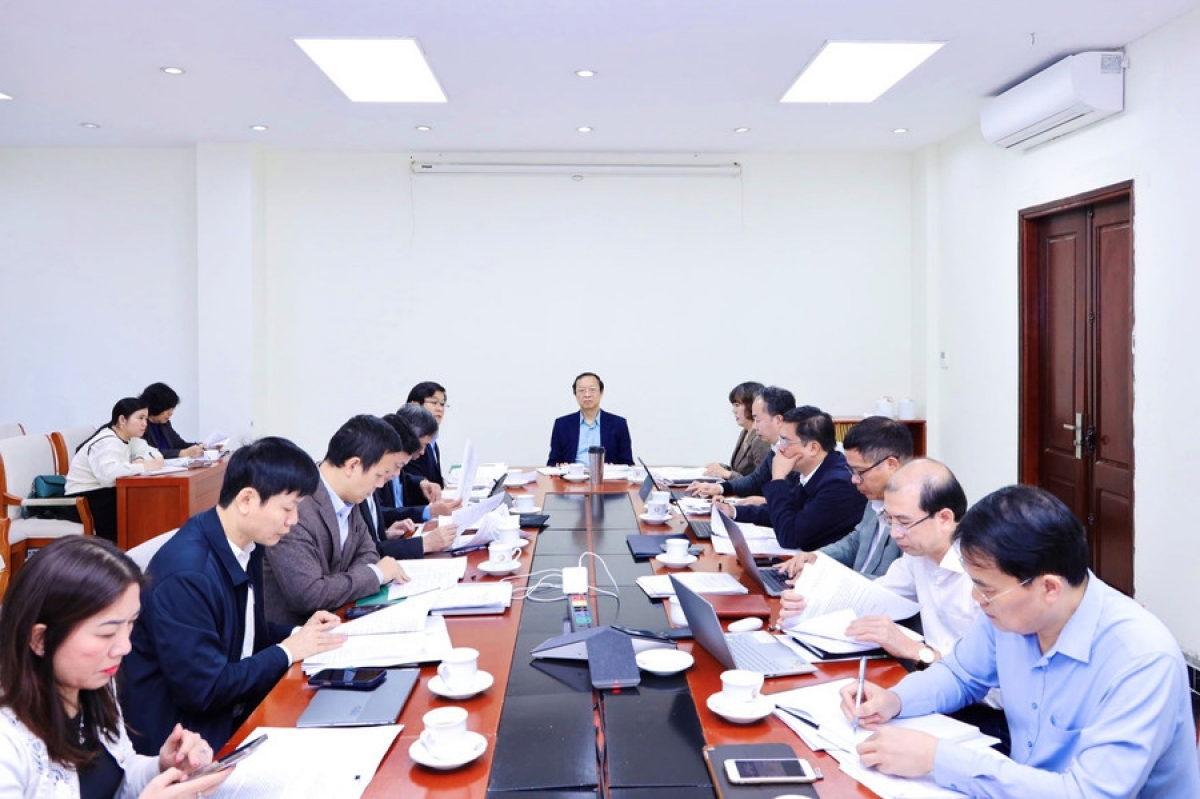 Thứ trưởng Thường trực Phạm Ngọc Thưởng chủ trì cuộc họp. (Ảnh: Nguyễn Mạnh)