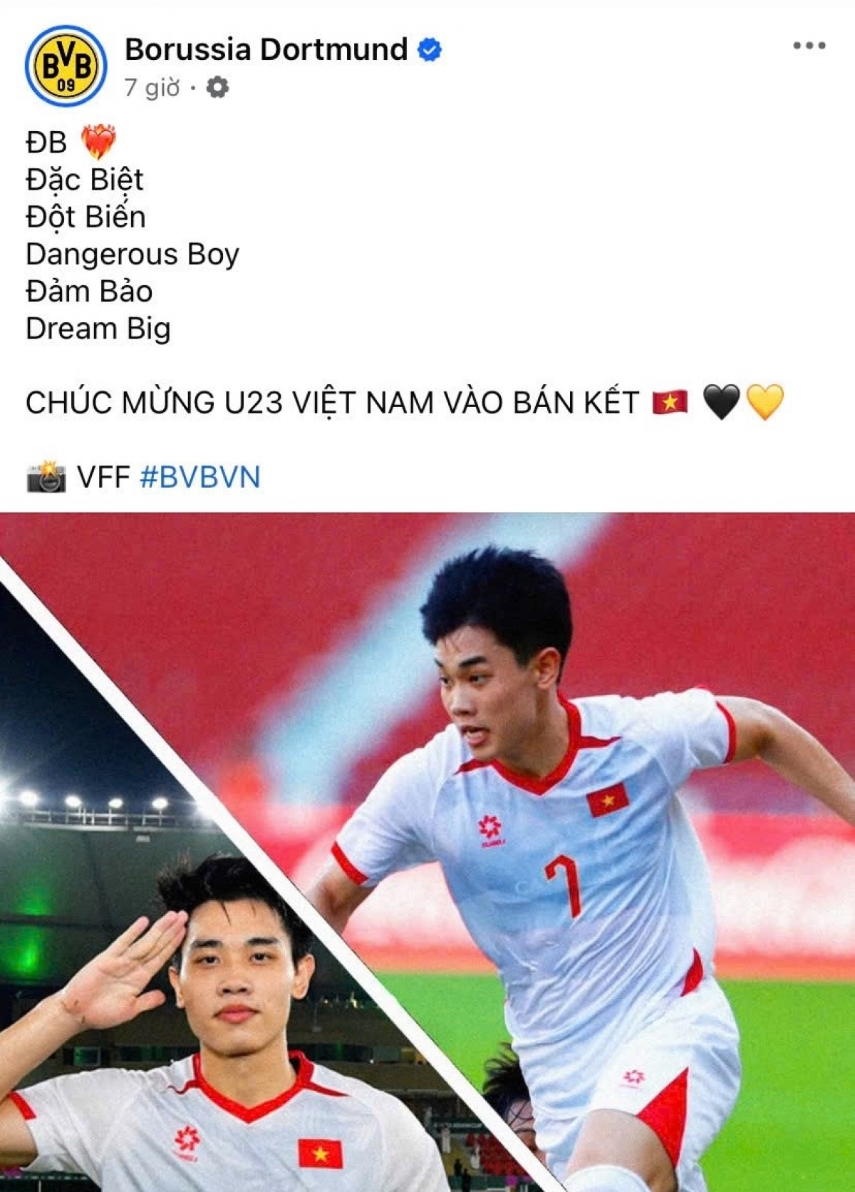 Bóng đá quốc tế dành sự quan tâm đặc biệt cho Đình Bắc
(Ảnh: Borussia Dortmund)