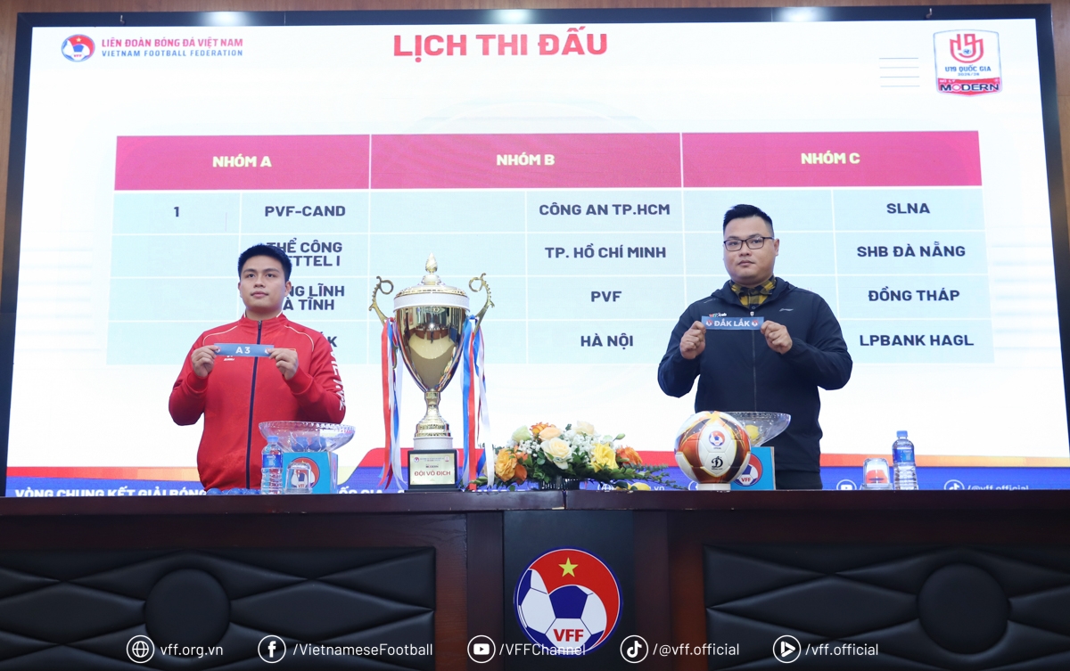Bốc thăm chia bảng VCK giải bóng đá Vô địch U19 quốc gia - Cúp Modern 2025/26 (ảnh: VFF)