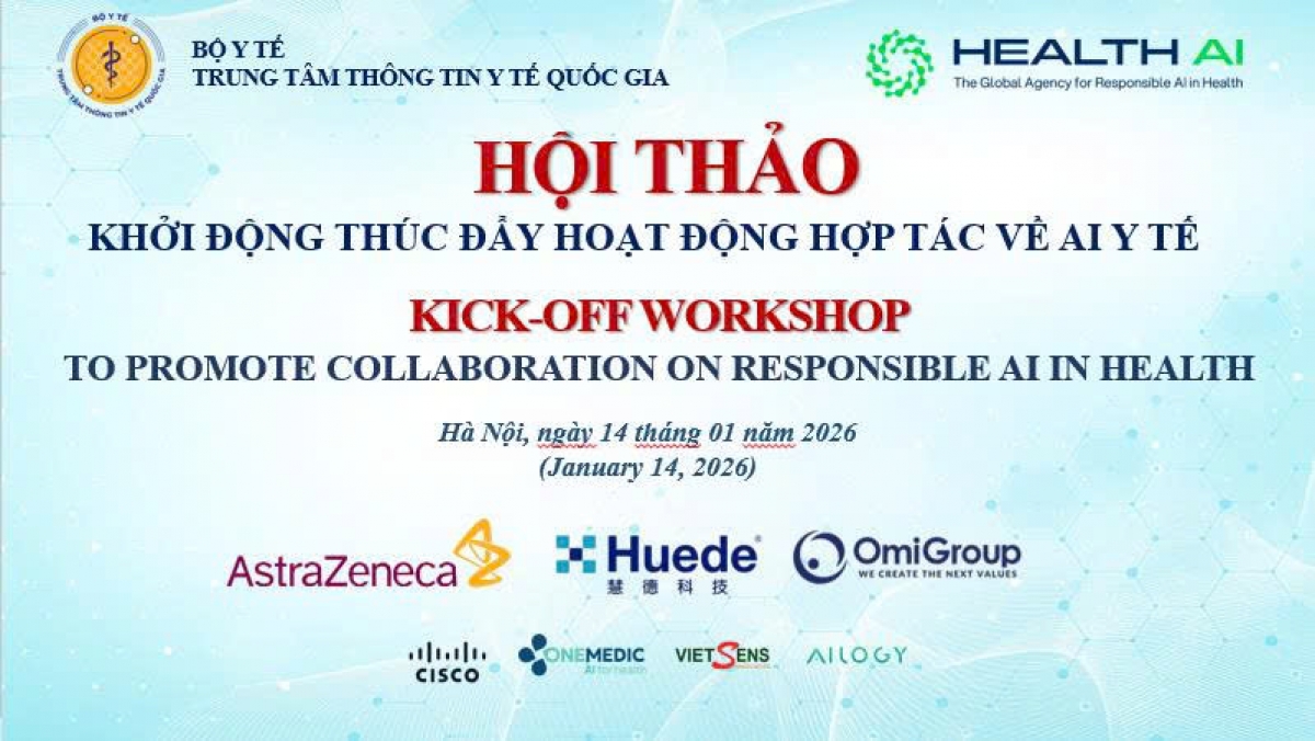 Hội thảo sẽ diễn ra từ ngày 14-16/1/2026. (Ảnh: Trung tâm thông tin y tế quốc gia)