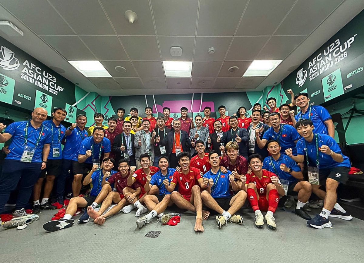 Chiến thắng thứ hai liên tiếp mở rộng cơ hội vào tứ kết của U23 Việt Nam (ảnh: VFF)