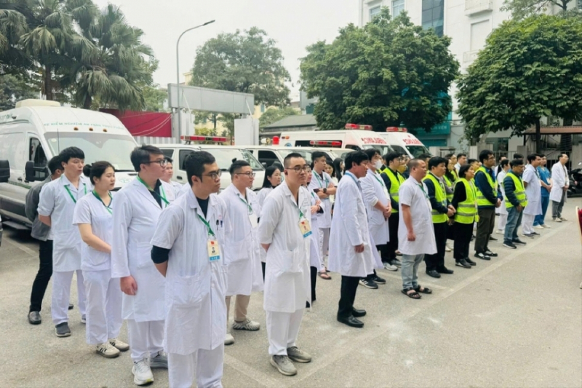 Ngành y tế Hà Nội ra quân, sẵn sàng phương án bảo đảm y tế cho ngày hội bầu cử. Ảnh: anninhthudo.vn 