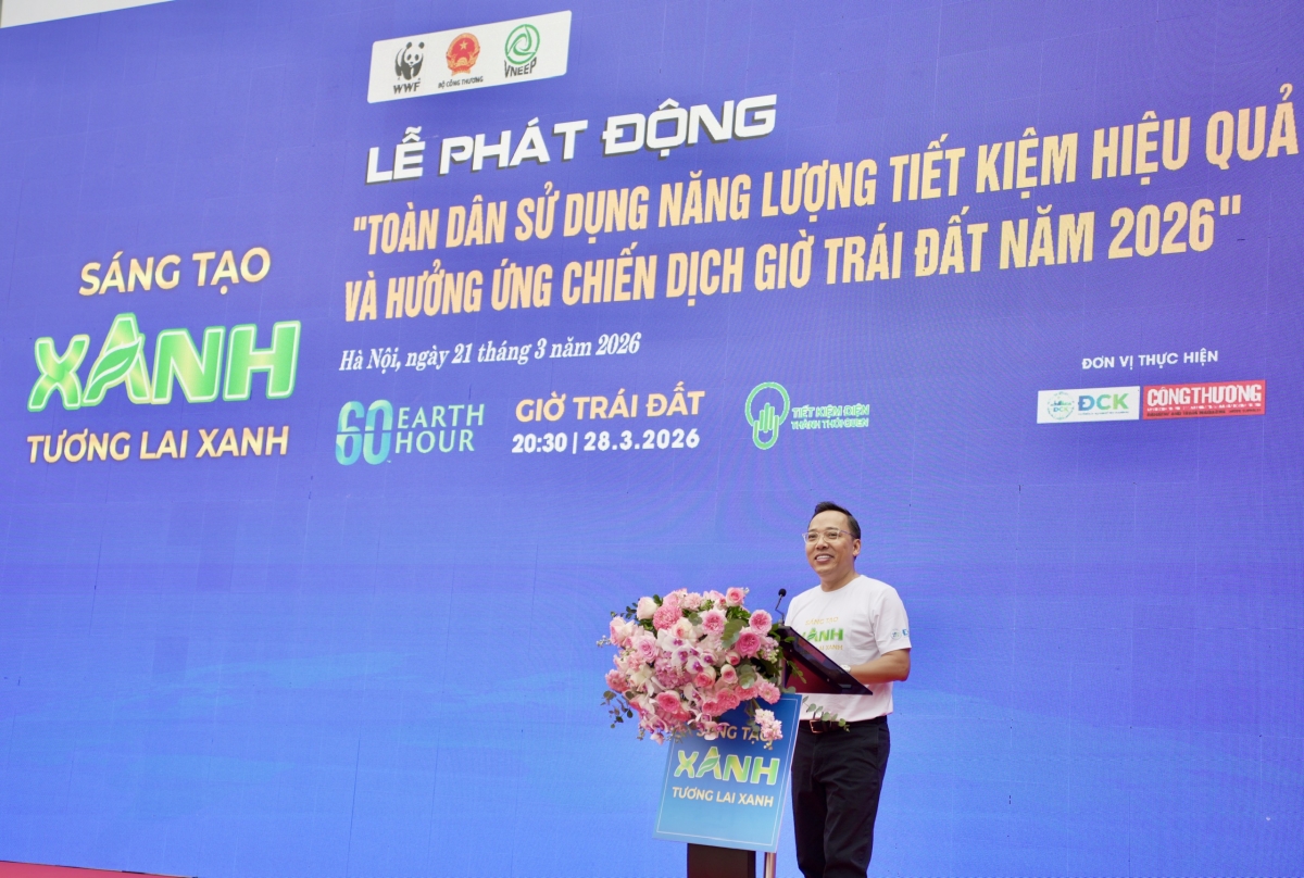 Thứ trưởng Bộ Công Thương Nguyễn Hoàng Long phát biểu khai mạc buổi lễ (Ảnh: BTC)