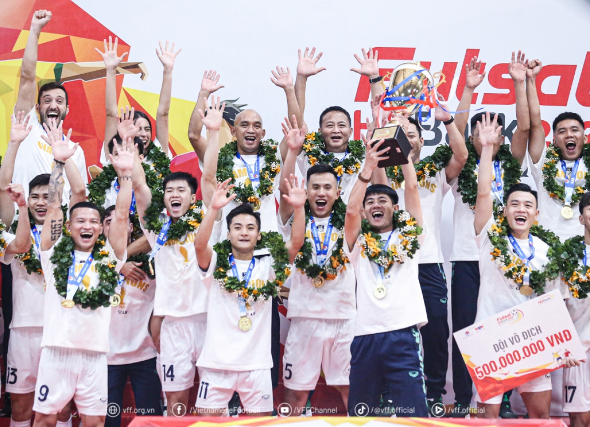 Thái Sơn Nam TP.HCM lần thứ 14 đăng quang ngôi vô địch Giải futsal VĐQG HDBank 2025 (Ảnh VFF)