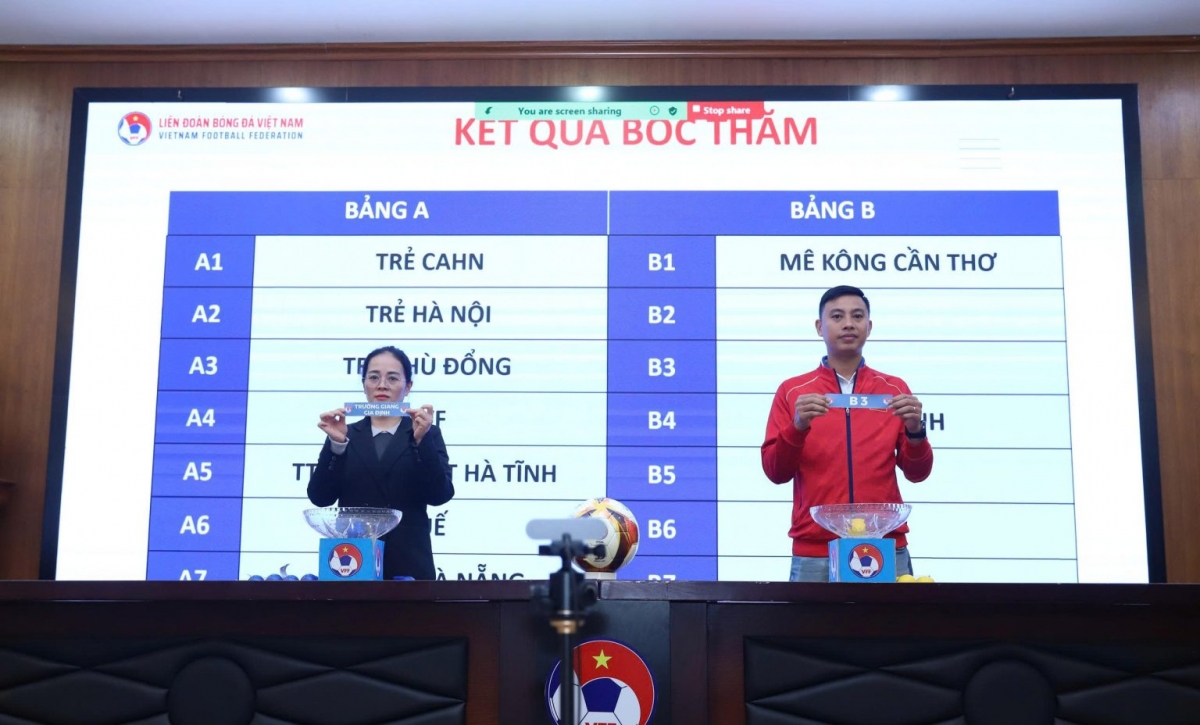 Ban Tổ chức tiến hành bốc thăm chia bảng (Ảnh VFF)