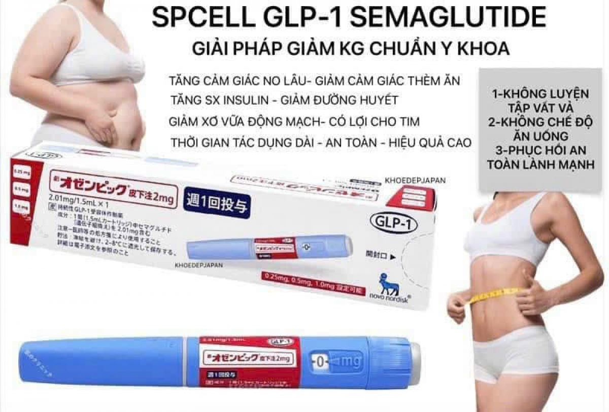 "Bút tiêm giảm cân" quảng cáo trên mạng xã hội (Ảnh: Internet)