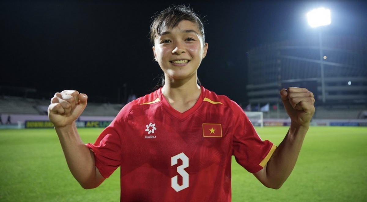 Nguyễn Thị Thuỳ Linh ghi bàn duy nhất  giúp U20 nữ Việt Nam đánh bại Bangladesh ở trận đấu diễn ra trước đó 1 ngày (ảnh VFF)