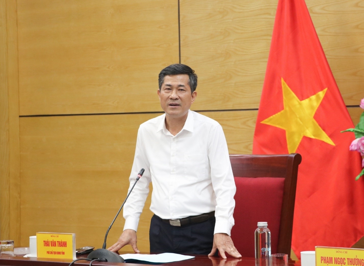 Phó Chủ tịch UBND tỉnh Nghệ An Thái Văn Thành phát biểu tại buổi làm việc
                                         (Ảnh: Moet)