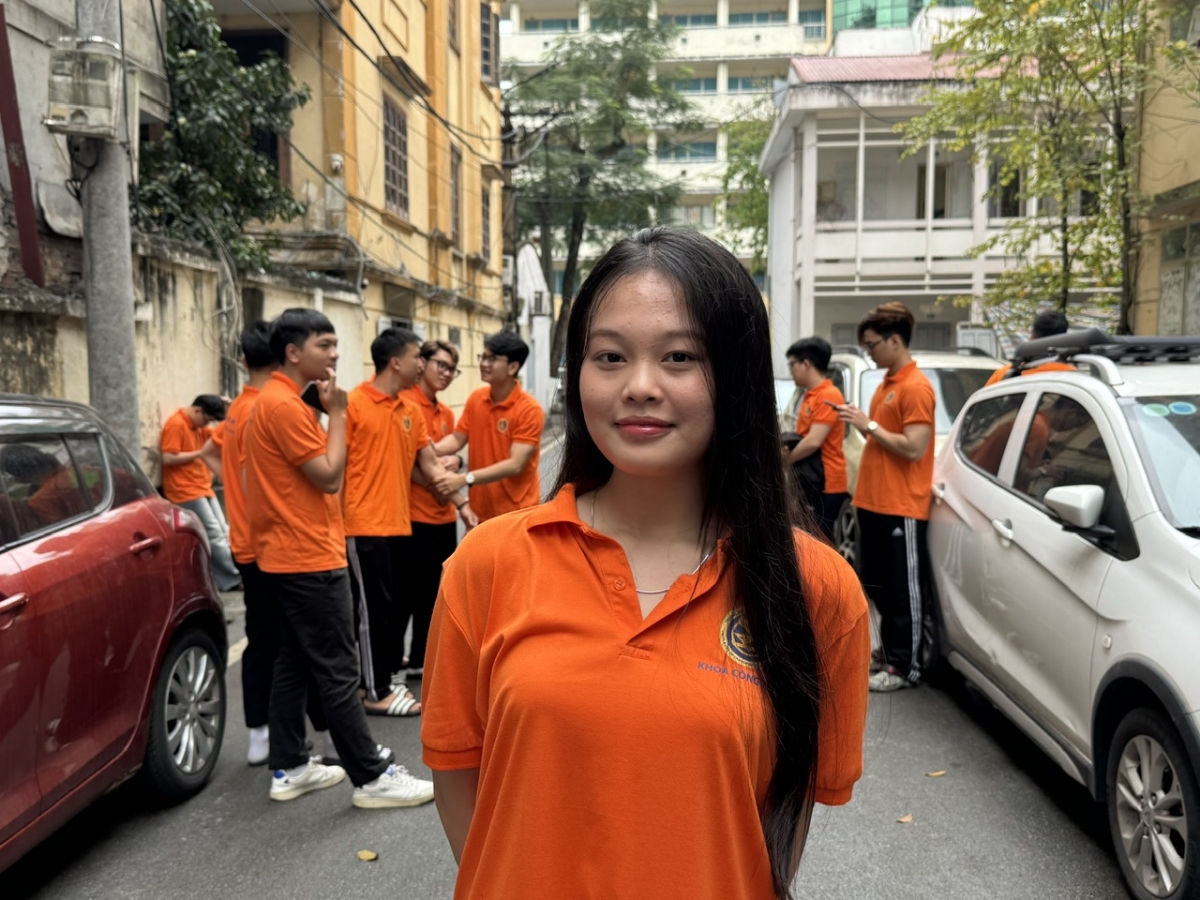  Phùng Thảo Nhi, sinh viên năm 4  khoa Công trình, trường ĐH Giao thông Vận tải (Ảnh: Thu Lương)